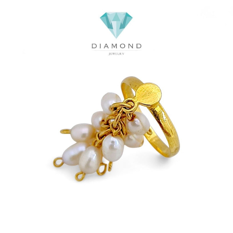 Fruit MOP Gold Ring 23K / Cincin Emas Buah Mutiara 23K / Diamond Jewelry 405CMS404LS