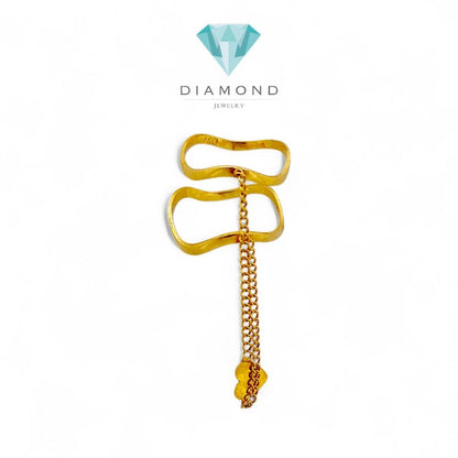 Love Double Layer Gold Ring 23K / Cincin Emas Love Dua Layer 23K / Diamond Jewelry 93CMSWP3
