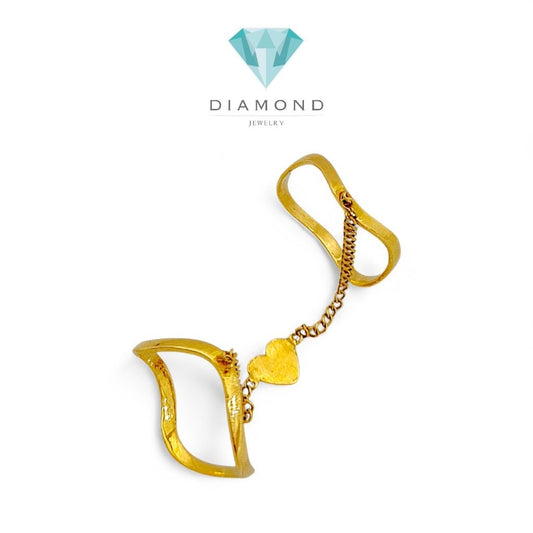 Love Double Layer Gold Ring 23K / Cincin Emas Love Dua Layer 23K / Diamond Jewelry 93CMSWP3