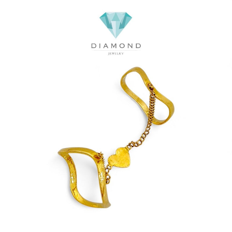 Love Double Layer Gold Ring 23K / Cincin Emas Love Dua Layer 23K / Diamond Jewelry 93CMSWP3