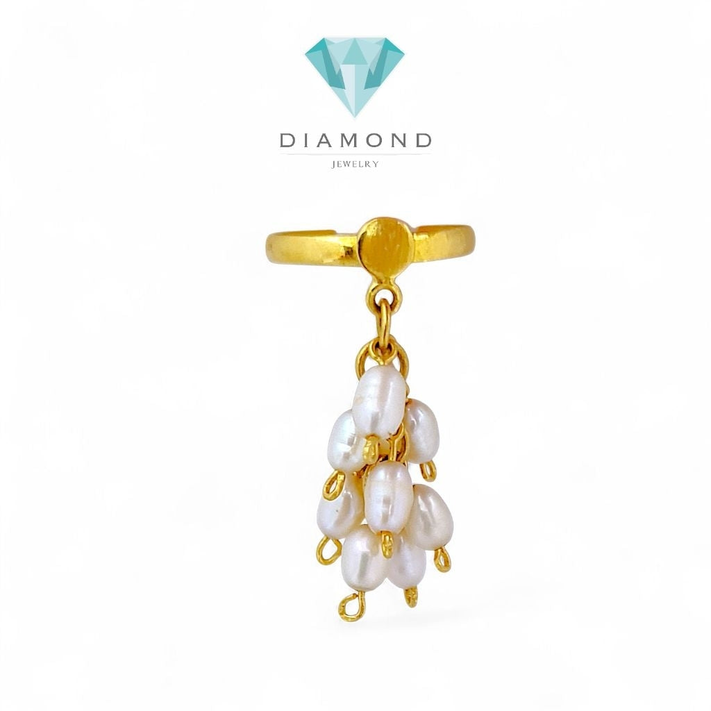 Fruit MOP Gold Ring 23K / Cincin Emas Buah Mutiara 23K / Diamond Jewelry 405CMS404LS