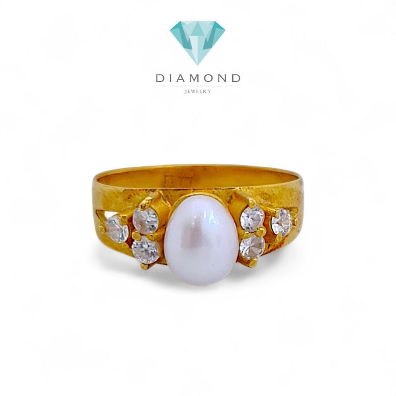 MOP Gold Ring 23K / Cincin Emas Mutiara 23K / Diamond Jewelry 129CMSWP3