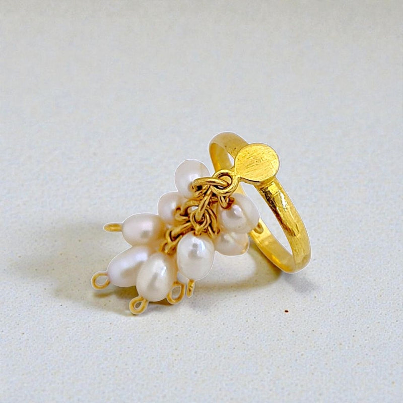 Fruit MOP Gold Ring 23K / Cincin Emas Buah Mutiara 23K / Diamond Jewelry 405CMS404LS