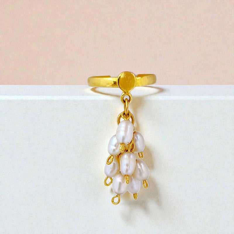 Fruit MOP Gold Ring 23K / Cincin Emas Buah Mutiara 23K / Diamond Jewelry 405CMS404LS