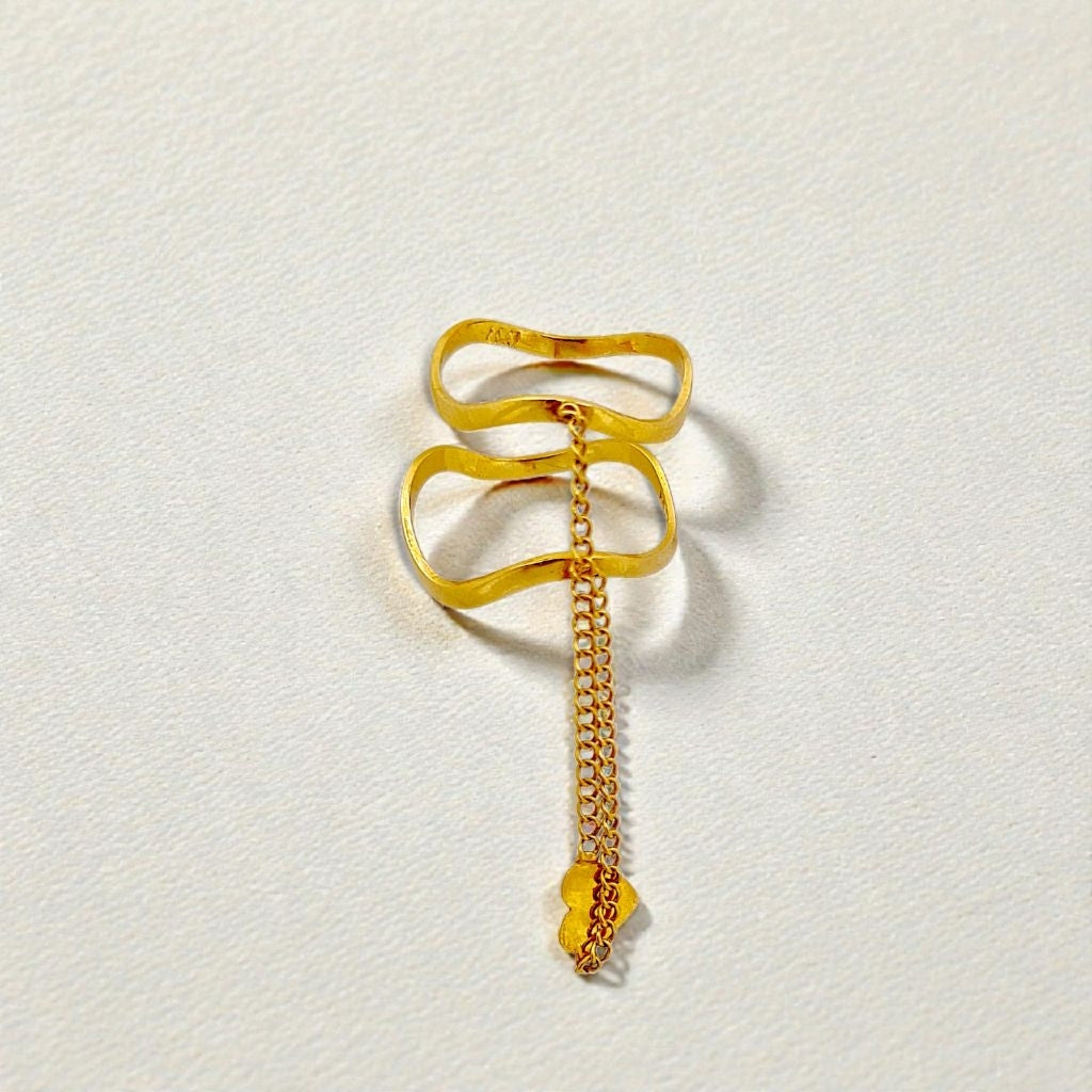 Love Double Layer Gold Ring 23K / Cincin Emas Love Dua Layer 23K / Diamond Jewelry 93CMSWP3