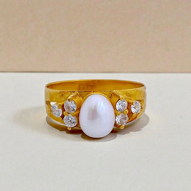 MOP Gold Ring 23K / Cincin Emas Mutiara 23K / Diamond Jewelry 129CMSWP3