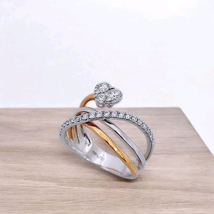 Love Diamond Ring 18K / Diamond Jewelry-37CBKV4500LSWP-HT