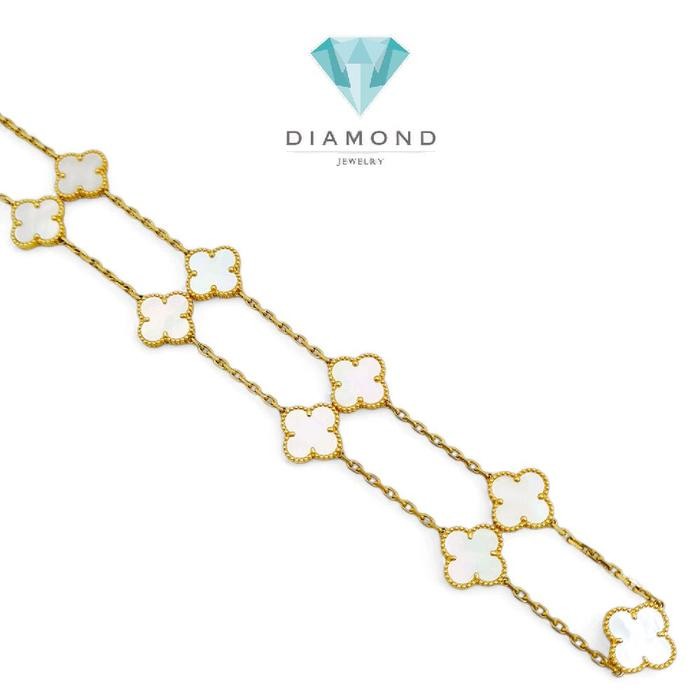 Necklace Clover 10 Mother Of Pearl 18K Diamond Jewel-86KBD160000AB-HT