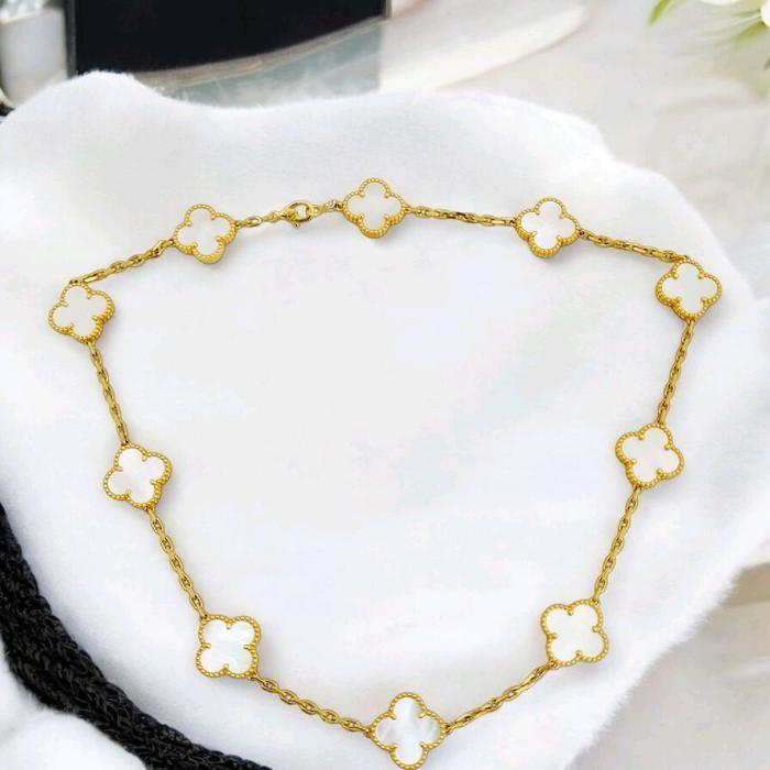 Necklace Clover 10 Mother Of Pearl 18K Diamond Jewel-86KBD160000AB-HT