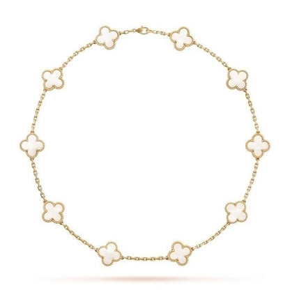 Necklace Clover 10 Mother Of Pearl 18K Diamond Jewel-86KBD160000AB-HT