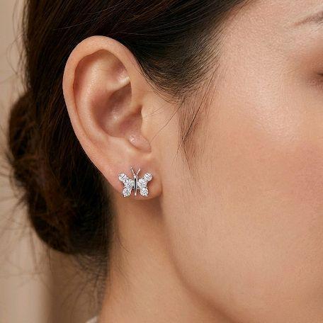 Butterfly Diamond Earring 18K / Anting Berlian Kupu-kupu 18K / Diamond Jewelry 409AB700PFLS
