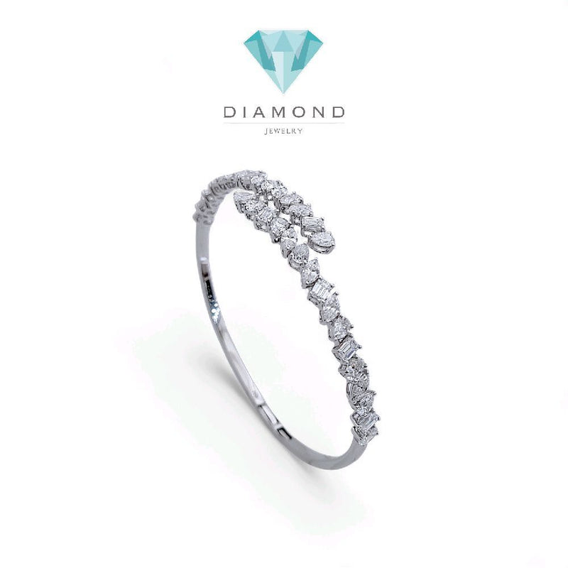 Fancy Tennis Diamond Bangle 18K / Gelang Berlian Fancy Tennis 18K / Diamond Jewelry 2GB5900PGK