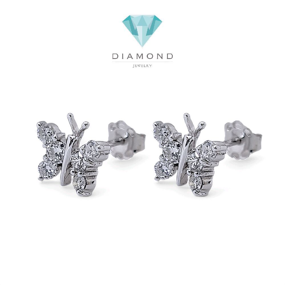 Butterfly Diamond Earring 18K / Anting Berlian Kupu-kupu 18K / Diamond Jewelry 409AB700PFLS