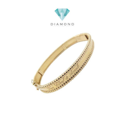 Bangle Gold Signature Perlee 18K Diamond Jewelry-466GBD13500LS