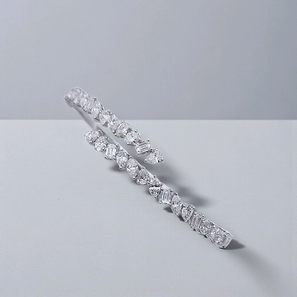 Fancy Tennis Diamond Bangle 18K / Gelang Berlian Fancy Tennis 18K / Diamond Jewelry 2GB5900PGK