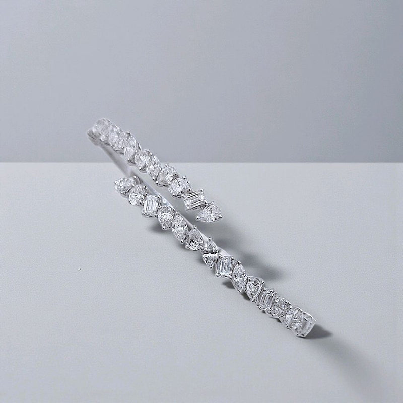 Fancy Tennis Diamond Bangle 18K / Gelang Berlian Fancy Tennis 18K / Diamond Jewelry 2GB5900PGK