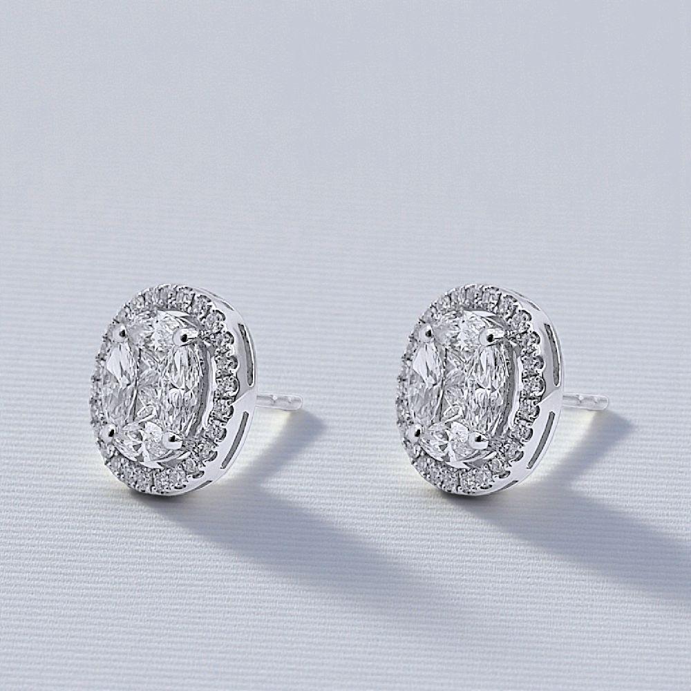 Oval Diamond Earring 18K / Anting Berlian Oval 18K / Diamond Jewelry 404AB2400PRLS