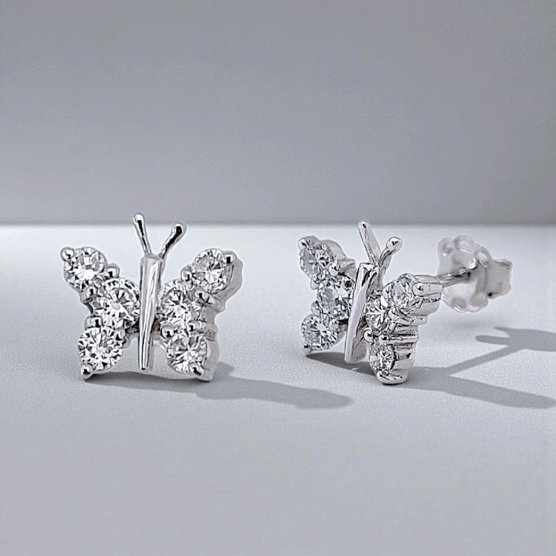 Butterfly Diamond Earring 18K / Anting Berlian Kupu-kupu 18K / Diamond Jewelry 409AB700PFLS