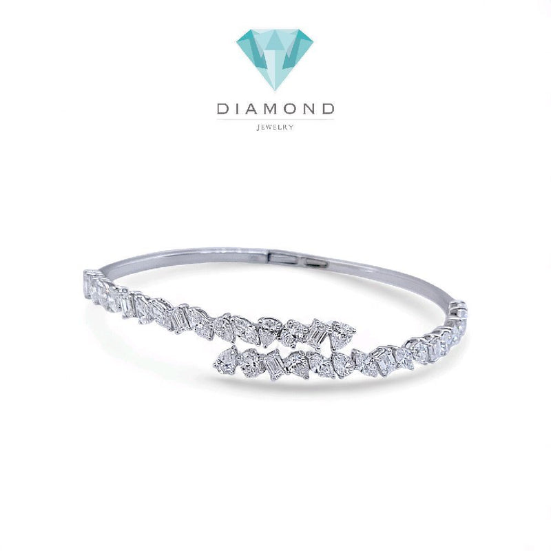 Fancy Tennis Diamond Bangle 18K / Gelang Berlian Fancy Tennis 18K / Diamond Jewelry 2GB5900PGK