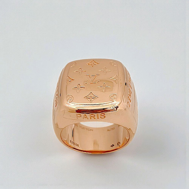Signet Monogram Ring 18K / Cincin Signet Monogram 18K / Diamond Jewelry 1CBD1748LSNEW