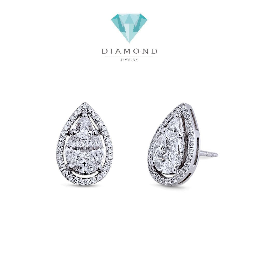 Pear Diamond Earring 18K / Anting Berlian Pear 18K / Diamond Jewelry 403AB2600PRLS