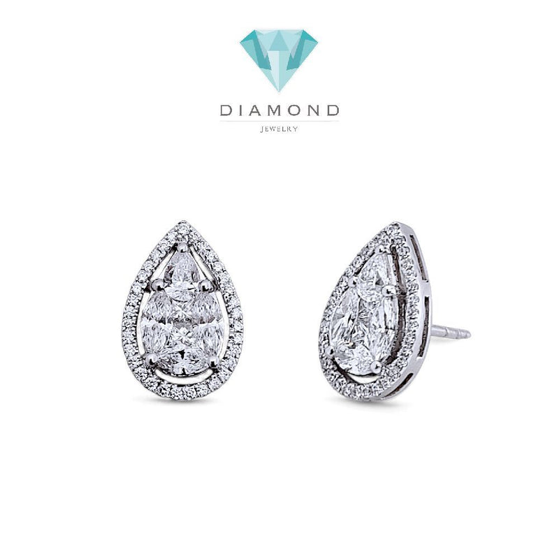 Pear Diamond Earring 18K / Anting Berlian Pear 18K / Diamond Jewelry 403AB2600PRLS