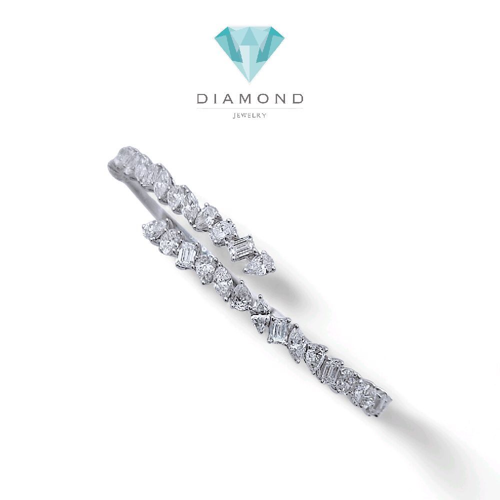 Fancy Tennis Diamond Bangle 18K / Gelang Berlian Fancy Tennis 18K / Diamond Jewelry 2GB5900PGK