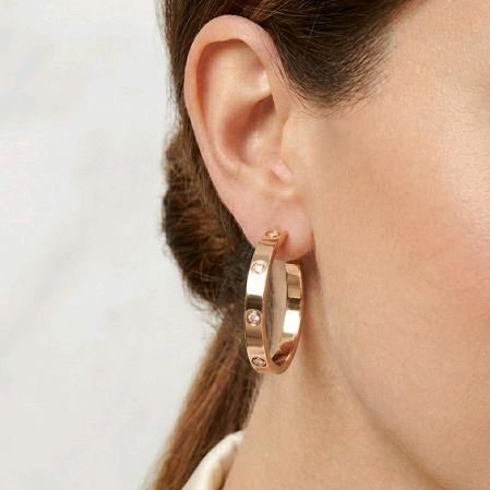 Love Diamond Medium Earring 18K / Anting Berlian Medium Love 18K / Diamond Jewelry 400ABD13000RY
