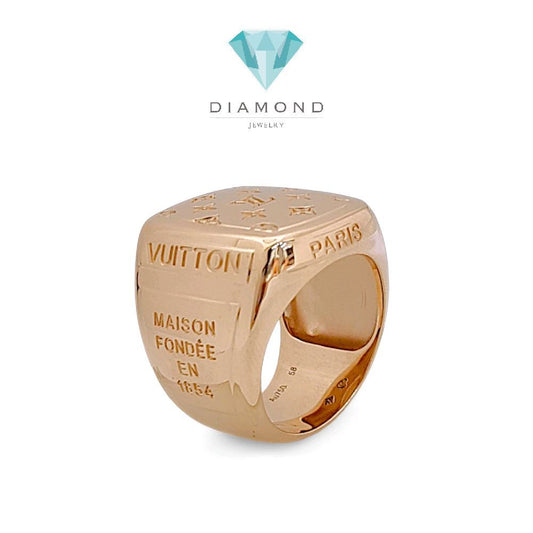 Signet Monogram Ring 18K / Cincin Signet Monogram 18K / Diamond Jewelry 1CBD1748LSNEW