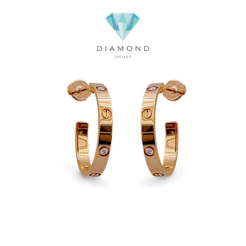 Love Diamond Medium Earring 18K / Anting Berlian Medium Love 18K / Diamond Jewelry 400ABD13000RY