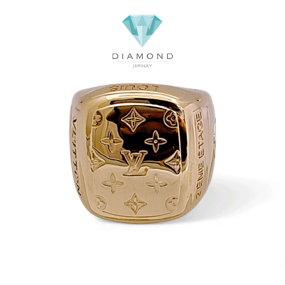 Signet Monogram Ring 18K / Cincin Signet Monogram 18K / Diamond Jewelry 1CBD1748LSNEW