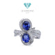 Infinity Blue Sapphire Diamond Ring 18K / Cincin Berlian Blue Sapphire 18K / Diamond Jewelry 110CBD17800AB