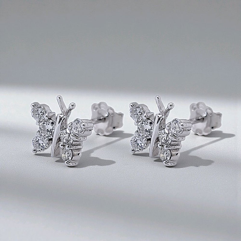 Butterfly Diamond Earring 18K / Anting Berlian Kupu-kupu 18K / Diamond Jewelry 409AB700PFLS