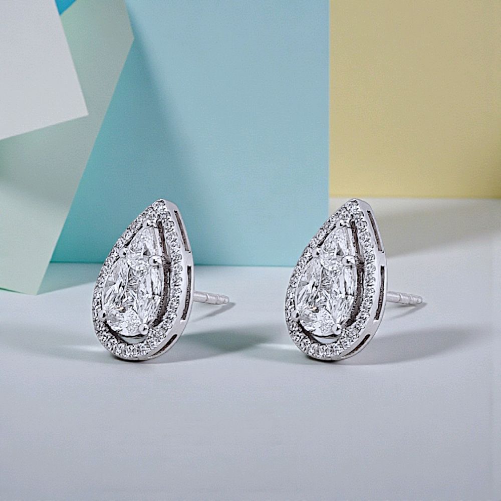 Pear Diamond Earring 18K / Anting Berlian Pear 18K / Diamond Jewelry 403AB2600PRLS