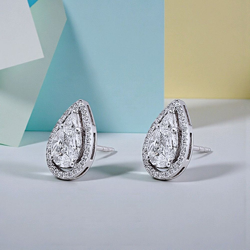 Pear Diamond Earring 18K / Anting Berlian Pear 18K / Diamond Jewelry 403AB2600PRLS