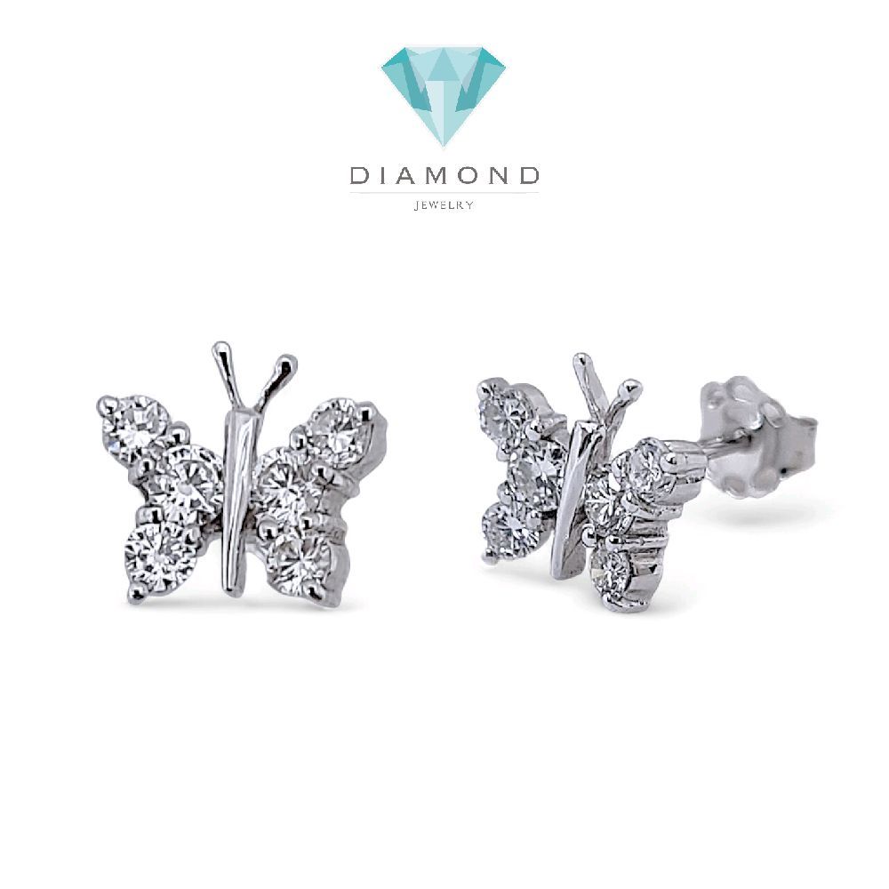 Butterfly Diamond Earring 18K / Anting Berlian Kupu-kupu 18K / Diamond Jewelry 409AB700PFLS