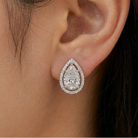Pear Diamond Earring 18K / Anting Berlian Pear 18K / Diamond Jewelry 403AB2600PRLS