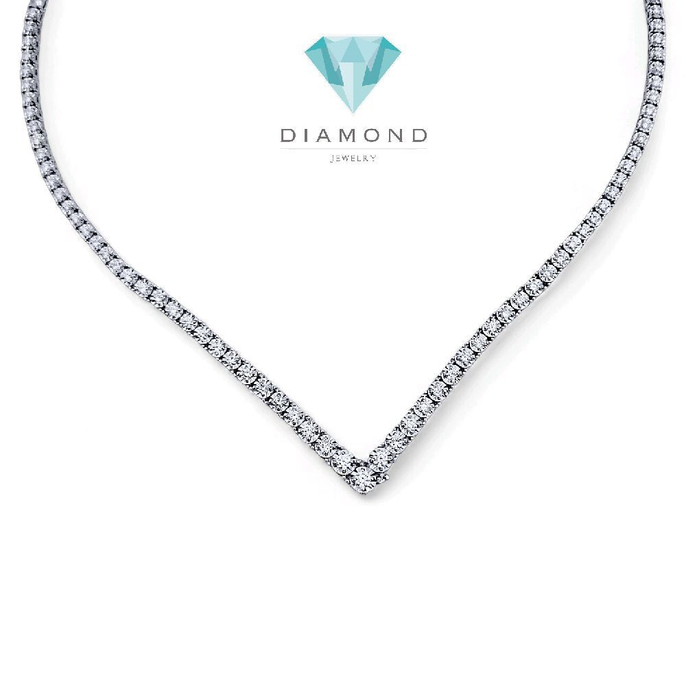 V Diamond Necklace 18K / Kalung Berlian V 18K / Diamond Necklace 400KB10000PFLS