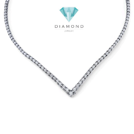 V Diamond Necklace 18K / Kalung Berlian V 18K / Diamond Necklace 400KB10000PFLS