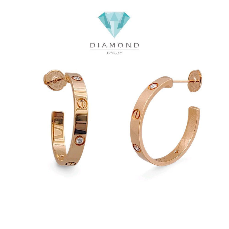Love Diamond Medium Earring 18K / Anting Berlian Medium Love 18K / Diamond Jewelry 400ABD13000RY