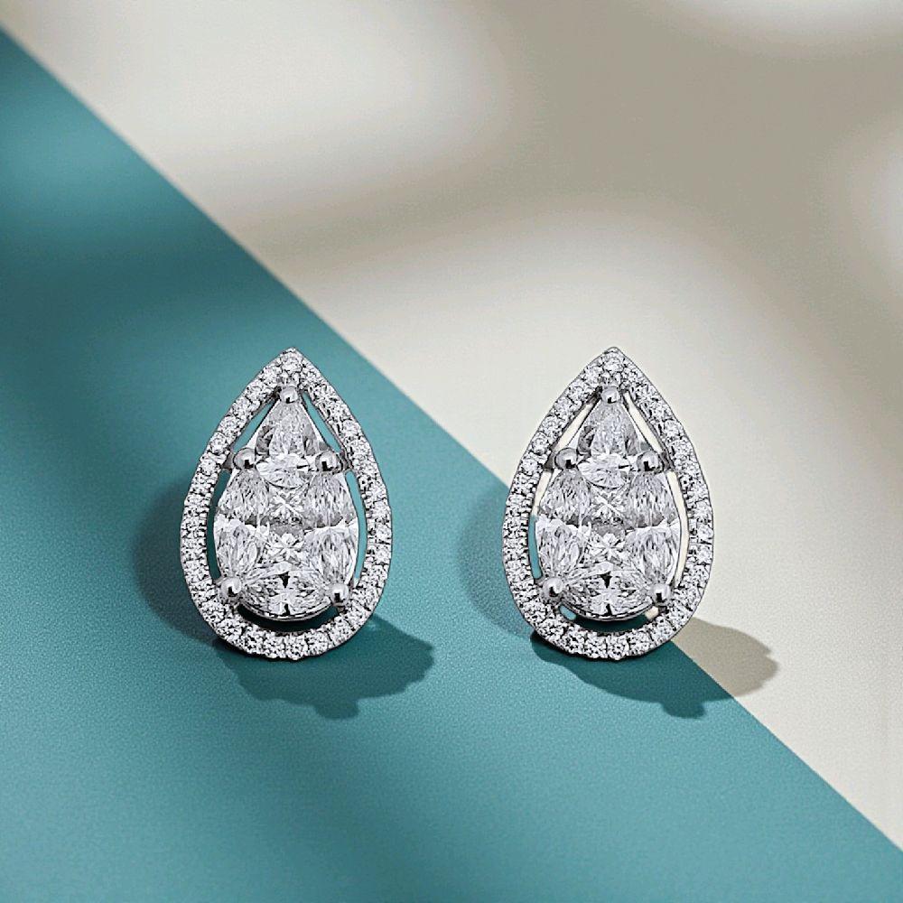 Pear Diamond Earring 18K / Anting Berlian Pear 18K / Diamond Jewelry 403AB2600PRLS