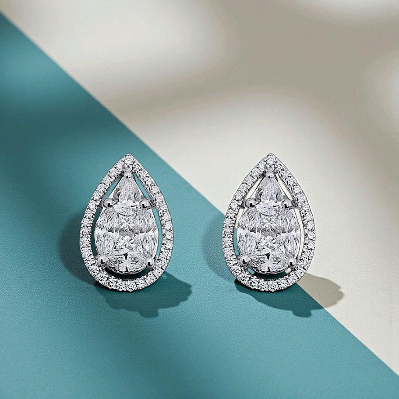 Pear Diamond Earring 18K / Anting Berlian Pear 18K / Diamond Jewelry 403AB2600PRLS