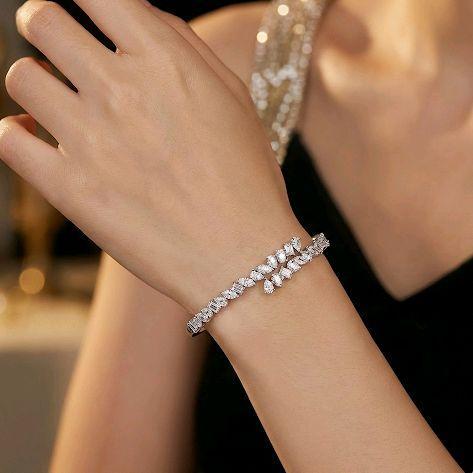 Fancy Tennis Diamond Bangle 18K / Gelang Berlian Fancy Tennis 18K / Diamond Jewelry 2GB5900PGK