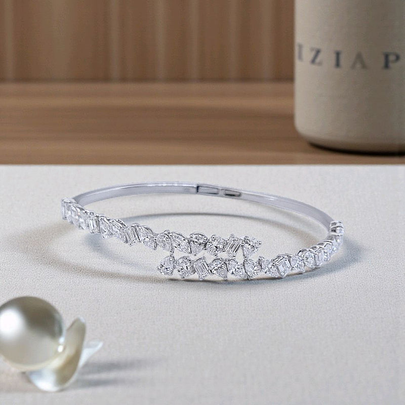Fancy Tennis Diamond Bangle 18K / Gelang Berlian Fancy Tennis 18K / Diamond Jewelry 2GB5900PGK