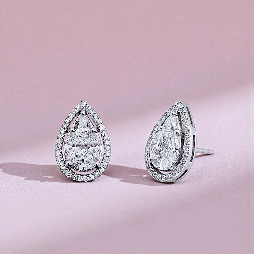Pear Diamond Earring 18K / Anting Berlian Pear 18K / Diamond Jewelry 403AB2600PRLS