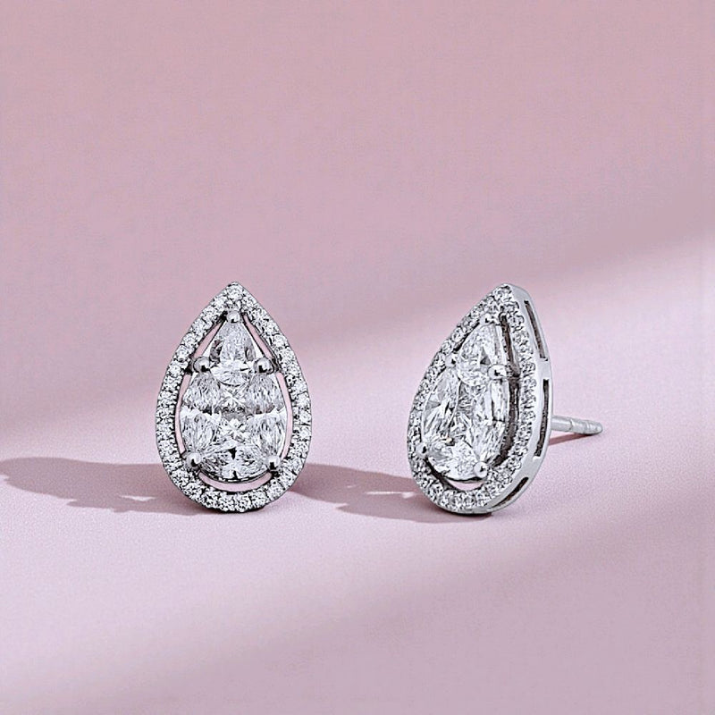 Pear Diamond Earring 18K / Anting Berlian Pear 18K / Diamond Jewelry 403AB2600PRLS
