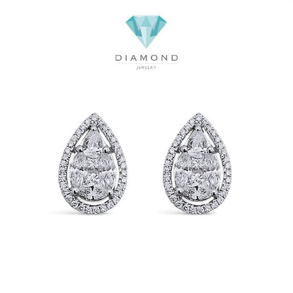 Pear Diamond Earring 18K / Anting Berlian Pear 18K / Diamond Jewelry 403AB2600PRLS