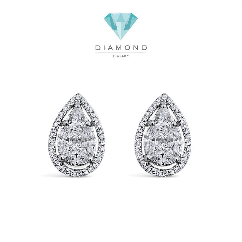 Pear Diamond Earring 18K / Anting Berlian Pear 18K / Diamond Jewelry 403AB2600PRLS