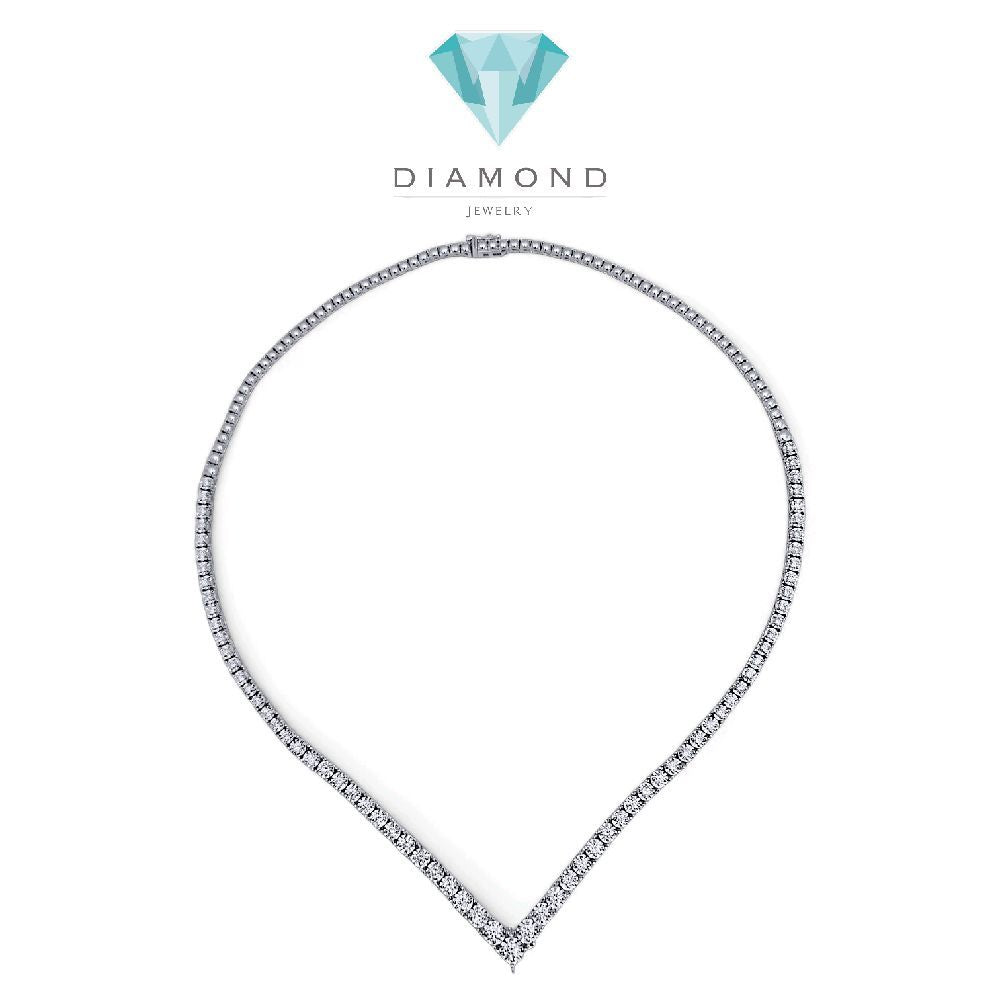 V Diamond Necklace 18K / Kalung Berlian V 18K / Diamond Necklace 400KB10000PFLS