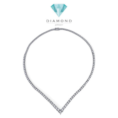 V Diamond Necklace 18K / Kalung Berlian V 18K / Diamond Necklace 400KB10000PFLS